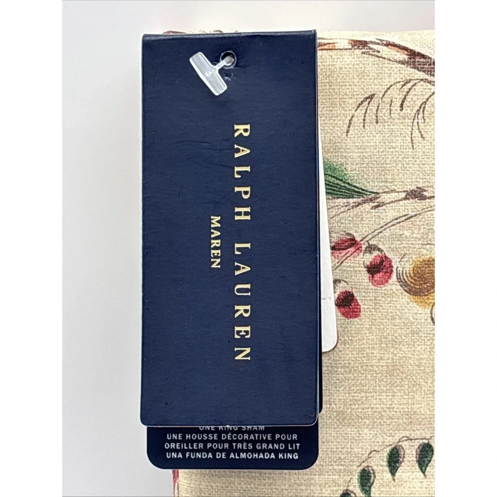Ralph Lauren King Pillow Sham Maren Size 20 in. X 36 in. New